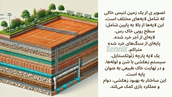 خرید انواع خاک زمین تنیس