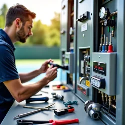 تنظیمات اولیه سیستم آبیاری زمین تنیس