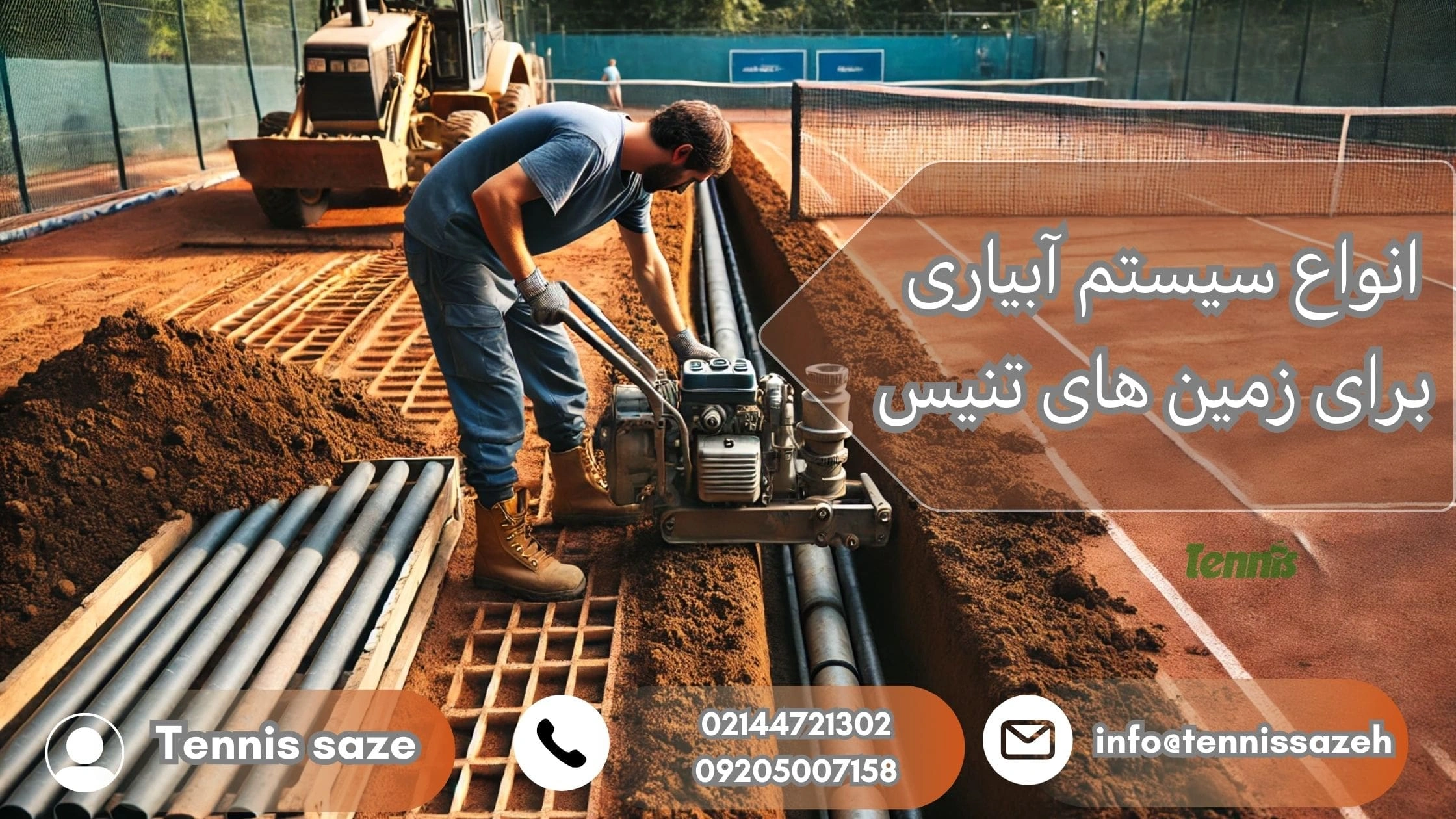 سیستم های آبیاری انواع زمین تنیس