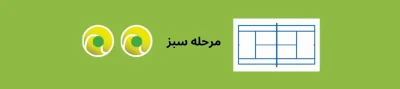 ارتفاع تور زمین مینی تنیس در مرحله سبز آموزش
